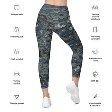 Load image into Gallery viewer, TACTICAL NAVY CAMO | Leggings with pockets
