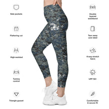 Load image into Gallery viewer, TACTICAL NAVY CAMO | Leggings with pockets