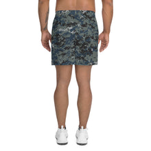 Load image into Gallery viewer, TACTICAL NAVY CAMO Men's Athletic Long Shorts