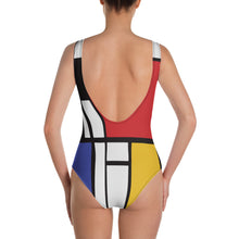 Load image into Gallery viewer, Piet Mondrian One-Piece Swimsuit