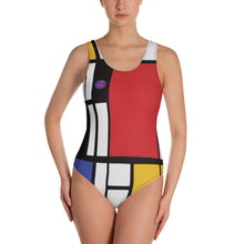 Load image into Gallery viewer, Piet Mondrian One-Piece Swimsuit