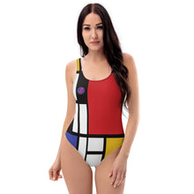 Load image into Gallery viewer, Piet Mondrian One-Piece Swimsuit