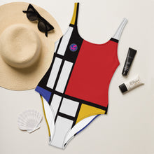 Load image into Gallery viewer, Piet Mondrian One-Piece Swimsuit