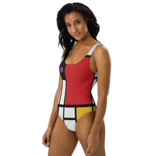 Load image into Gallery viewer, Piet Mondrian One-Piece Swimsuit