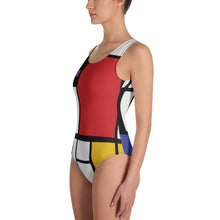 Load image into Gallery viewer, Piet Mondrian One-Piece Swimsuit
