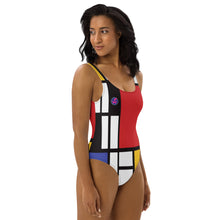 Load image into Gallery viewer, Piet Mondrian One-Piece Swimsuit