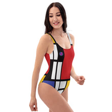 Load image into Gallery viewer, Piet Mondrian One-Piece Swimsuit