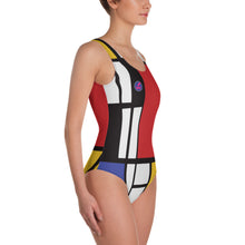 Load image into Gallery viewer, Piet Mondrian One-Piece Swimsuit