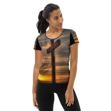 Load image into Gallery viewer, Christian All-Over Print Women's Athletic T-shirt