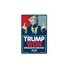 Load image into Gallery viewer, TRUMP WON - #FJB Bubble-free stickers