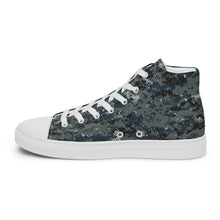 Load image into Gallery viewer, TACTICAL NAVY CAMO MEN’S | high top canvas shoes
