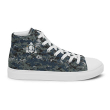 Load image into Gallery viewer, TACTICAL NAVY CAMO MEN’S | high top canvas shoes
