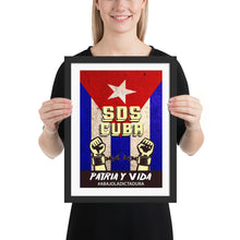 Load image into Gallery viewer, SOS CUBA | Framed photo paper poster