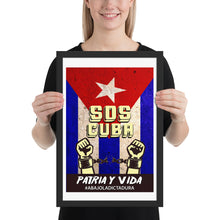 Load image into Gallery viewer, SOS CUBA | Framed photo paper poster