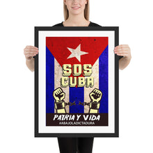 Load image into Gallery viewer, SOS CUBA | Framed photo paper poster