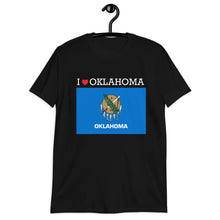 Load image into Gallery viewer, I LOVE OKLAHOMA STATE FLAG Short-Sleeve Unisex T-Shirt