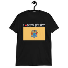 Load image into Gallery viewer, I LOVE NEW JERSEY STATE FLAG Short-Sleeve Unisex T-Shirt
