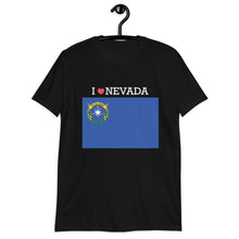 Load image into Gallery viewer, I LOVE NEVADA STATE FLAG Short-Sleeve Unisex T-Shirt