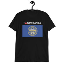 Load image into Gallery viewer, I LOVE NEBRASKA STATE FLAG Short-Sleeve Unisex T-Shirt
