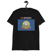 Load image into Gallery viewer, I LOVE IDAHO STATE FLAG Short-Sleeve Unisex T-Shirt