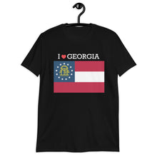 Load image into Gallery viewer, I LOVE GEORGIA STATE FLAG Short-Sleeve Unisex T-Shirt