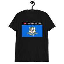 Load image into Gallery viewer, I LOVE Connecticut STATE FLAG Short-Sleeve Unisex T-Shirt