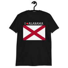 Load image into Gallery viewer, I LOVE ALABAMA STATE FLAG Short-Sleeve Unisex T-Shirt
