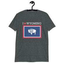 Load image into Gallery viewer, I LOVE WYOMING STATE FLAG Short-Sleeve Unisex T-Shirt