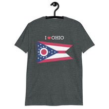 Load image into Gallery viewer, I LOVE OHIO STATE FLAG Short-Sleeve Unisex T-Shirt