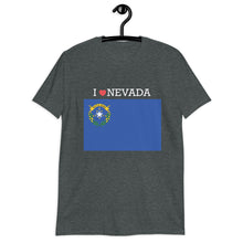 Load image into Gallery viewer, I LOVE NEVADA STATE FLAG Short-Sleeve Unisex T-Shirt