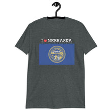 Load image into Gallery viewer, I LOVE NEBRASKA STATE FLAG Short-Sleeve Unisex T-Shirt