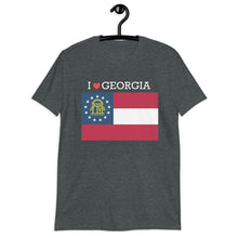 Load image into Gallery viewer, I LOVE GEORGIA STATE FLAG Short-Sleeve Unisex T-Shirt