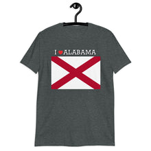 Load image into Gallery viewer, I LOVE ALABAMA STATE FLAG Short-Sleeve Unisex T-Shirt