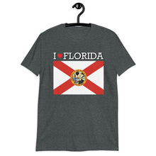 Load image into Gallery viewer, I LOVE FLORIDA STATE FLAG Short-Sleeve Unisex T-Shirt