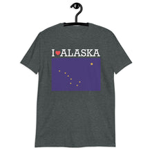 Load image into Gallery viewer, I LOVE ALASKA STATE FLAG Short-Sleeve Unisex T-Shirt