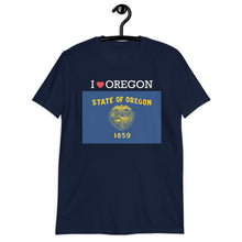 Load image into Gallery viewer, I LOVE OREGON STATE FLAG Short-Sleeve Unisex T-Shirt
