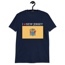 Load image into Gallery viewer, I LOVE NEW JERSEY STATE FLAG Short-Sleeve Unisex T-Shirt