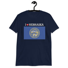 Load image into Gallery viewer, I LOVE NEBRASKA STATE FLAG Short-Sleeve Unisex T-Shirt