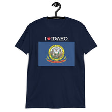 Load image into Gallery viewer, I LOVE IDAHO STATE FLAG Short-Sleeve Unisex T-Shirt