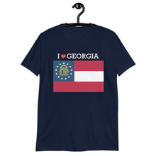 Load image into Gallery viewer, I LOVE GEORGIA STATE FLAG Short-Sleeve Unisex T-Shirt