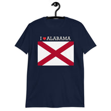 Load image into Gallery viewer, I LOVE ALABAMA STATE FLAG Short-Sleeve Unisex T-Shirt