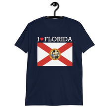 Load image into Gallery viewer, I LOVE FLORIDA STATE FLAG Short-Sleeve Unisex T-Shirt