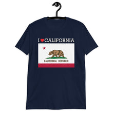 Load image into Gallery viewer, I LOVE CALIFORNIA STATE FLAG Short-Sleeve Unisex T-Shirt