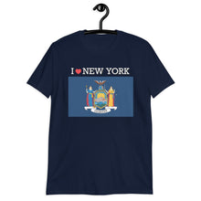 Load image into Gallery viewer, I LOVE NEW YORK STATE FLAG Short-Sleeve Unisex T-Shirt