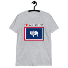 Load image into Gallery viewer, I LOVE WYOMING STATE FLAG Short-Sleeve Unisex T-Shirt