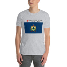 Load image into Gallery viewer, I LOVE VERMONT STATE FLAG Short-Sleeve Unisex T-Shirt
