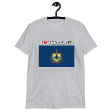 Load image into Gallery viewer, I LOVE VERMONT STATE FLAG Short-Sleeve Unisex T-Shirt