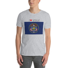 Load image into Gallery viewer, I LOVE UTAH STATE FLAG Short-Sleeve Unisex T-Shirt