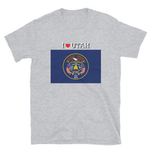 Load image into Gallery viewer, I LOVE UTAH STATE FLAG Short-Sleeve Unisex T-Shirt