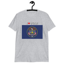 Load image into Gallery viewer, I LOVE UTAH STATE FLAG Short-Sleeve Unisex T-Shirt